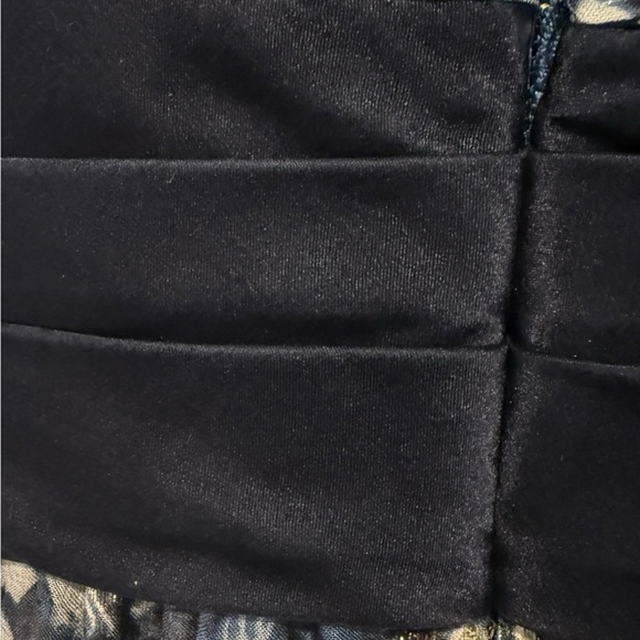 BCBGMaxAzria | Blue Silver Metallic Strapless Formal Gown Carboncmbo Size 10 - Picture 2 of 16